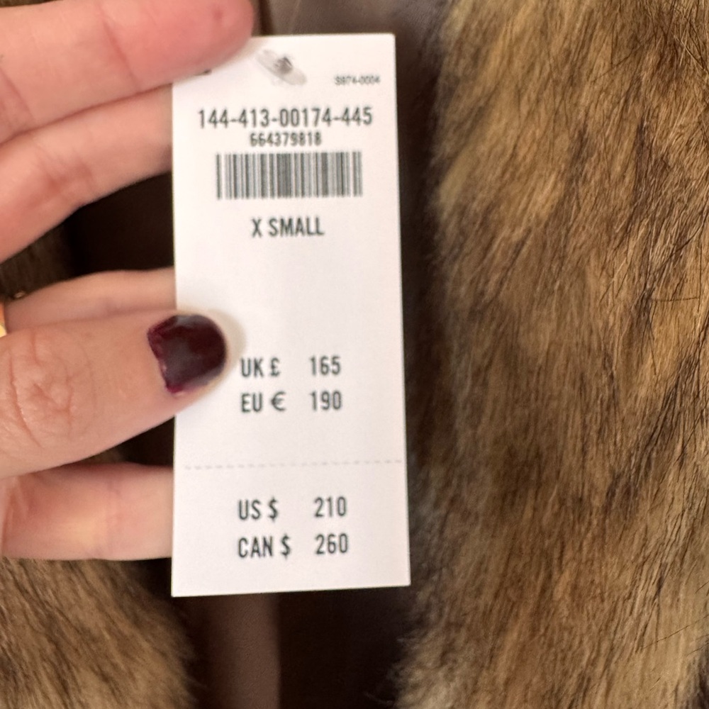 Abercrombie & Fitch Faux Fur Long Coat in Brown - Picture 2 of 3